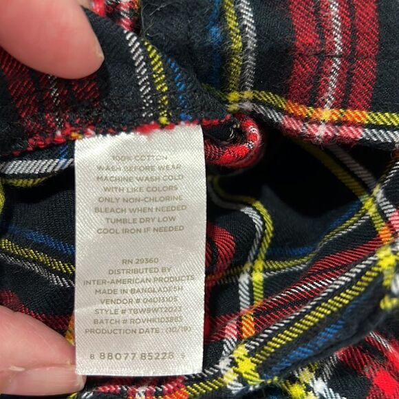 Dip Plaid flannel button up shirt size 2T EUC - Picture 10 of 10